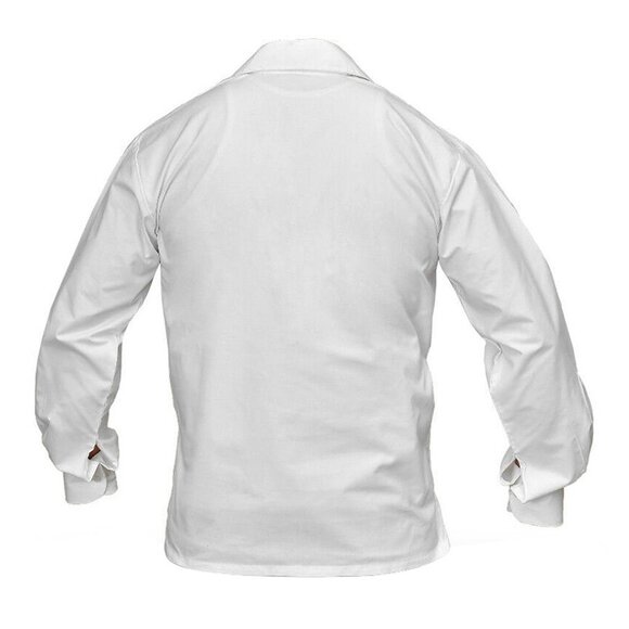 Mens Summer Shirt Cool White Cotton Shirt Breathable shirt For Summer - Picture 6 of 7